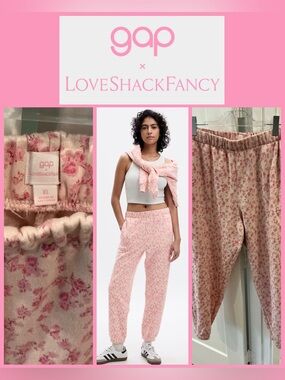 🎀 RARE GAP × LOVE SHACK FANCY Size XL Floral Loungewear
Sweatpants Joggers 🎀